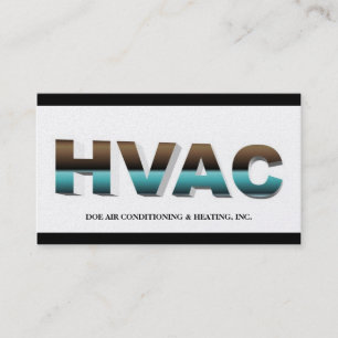 HVAC Technician Platinum Mirrored Business Card