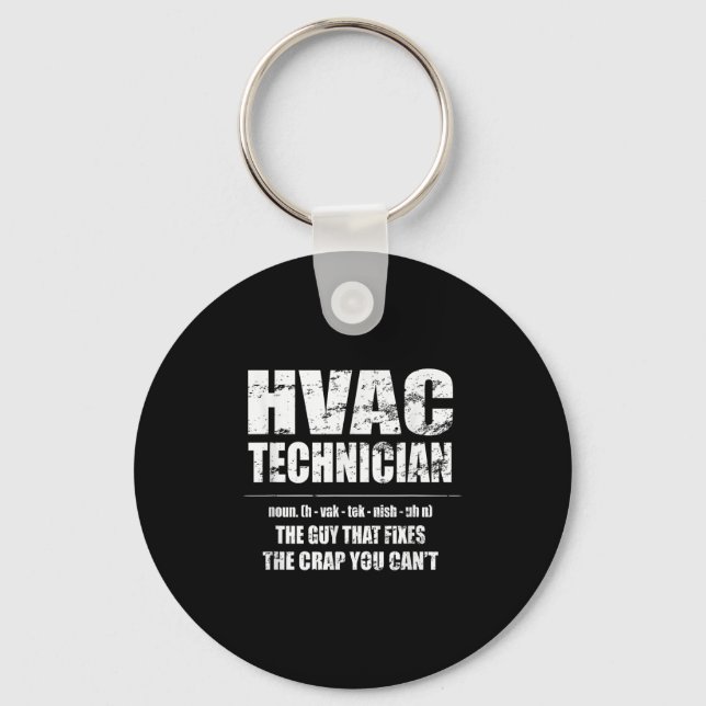 Hvac Technician Shirt Fixes The Crap You Can't Fun Key Ring (Front)