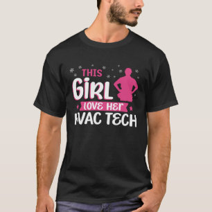 HVAC Technician Tech Girlfriend Vintage This Girl T-Shirt