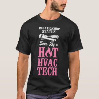 Hvac Technician Tech Girlfriend Wife Vintage T-Shirt