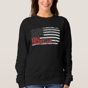 Hvac Technician Us American Flag Hvac Tech Sweatshirt