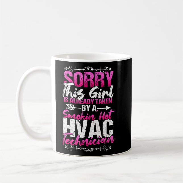 Hvac Technician Wife Girlfriend Taken By Hot Tech  Coffee Mug (Left)