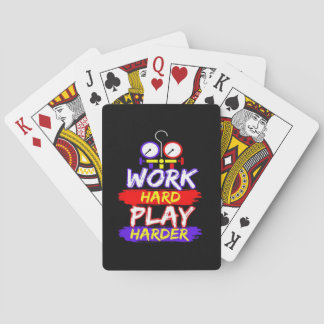 HVAC Work Hard Play Hard Playing Cards