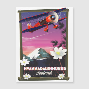 Hvannadalshnkur Iceland travel poster.