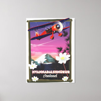 Hvannadalshnkur Iceland travel poster. Canvas Print