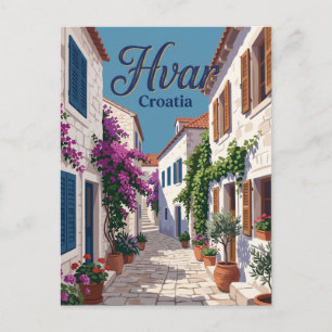 Hvar Alley Croatia Postcard