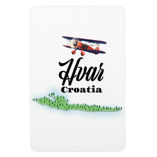 Hvar Croatia map Magnet