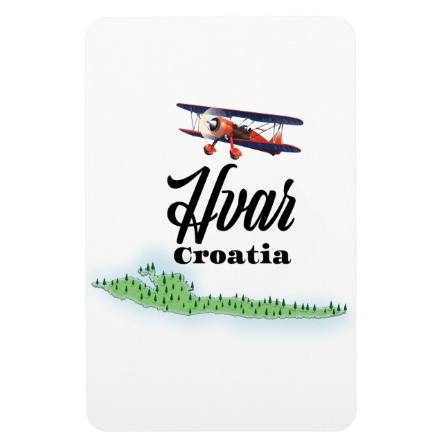 Hvar Croatia map Magnet (Vertical)