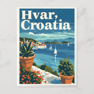 Hvar Croatia Postcard
