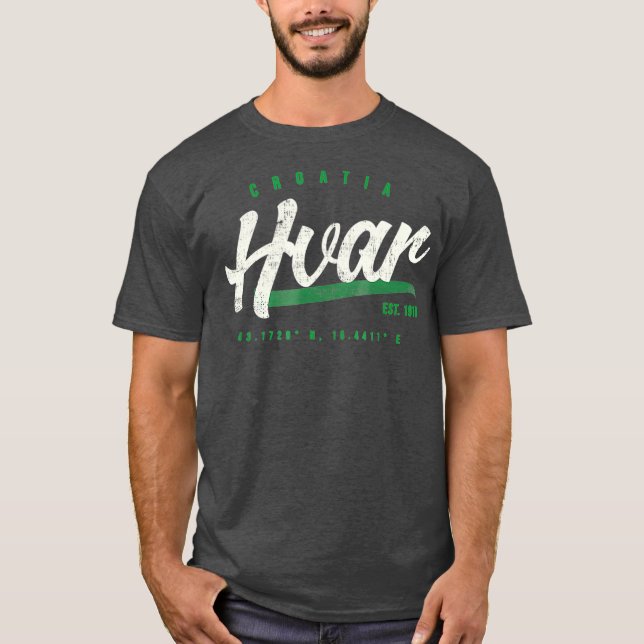 Hvar Croatia Vintage Retro T-Shirt (Front)