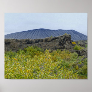 Hverfjall Volcano Cone, Iceland Poster
