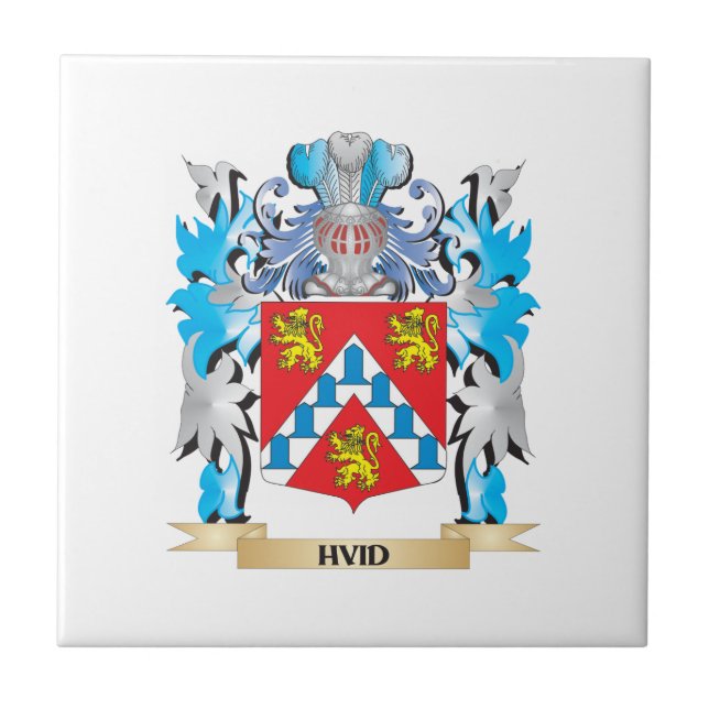 Hvid Coat of Arms - Family Crest Tile (Front)