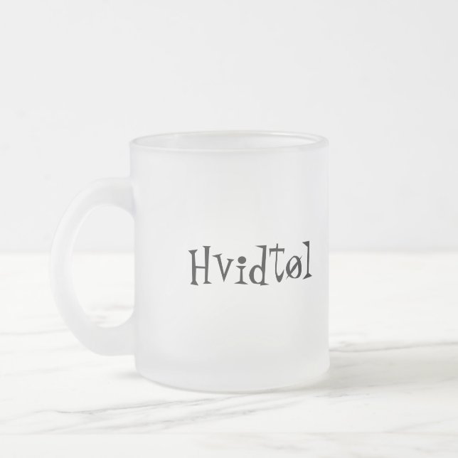 Hvidtøl Frosted Glass Coffee Mug (Left)