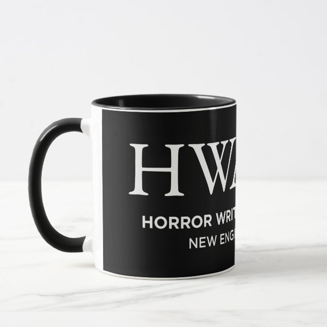 HWA-NE logo mug, black 6/25 Mug (Left)