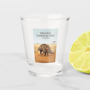 Hwange National Park Zimbabwe Shot Glass