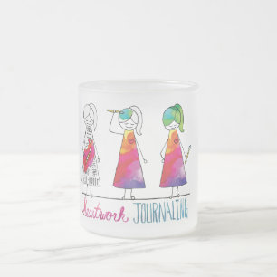 HWJ Character Frosted Glass Mug