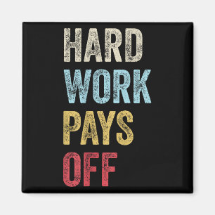 Hwpo Gym Workout Motivational Quote Hard Work Pays Magnet