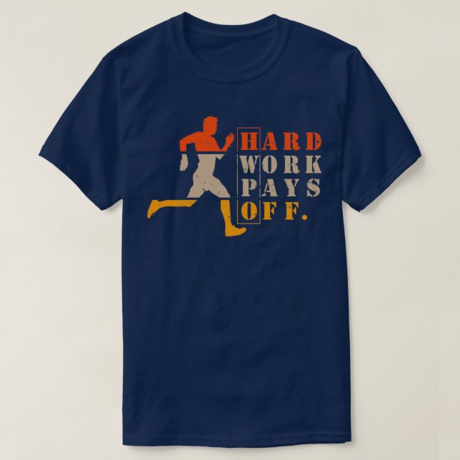 HWPO Hard Work Pays Off Runner Triathlete Running  T-Shirt (Design Front)