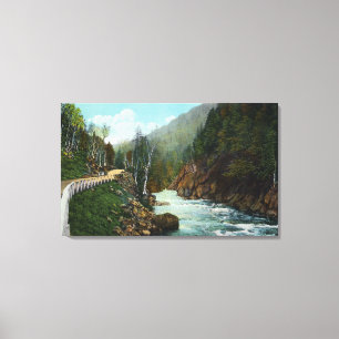 Hwy View of Ausable River near Wilmington Canvas Print
