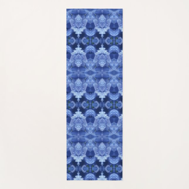 Hy Blue Ikat Pouf Yoga Mat (Front)