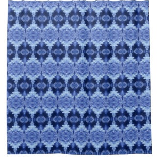 Hy Blue Ikat Zen Shower Curtain