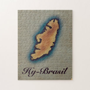 Hy-Brazil Mythological Old Map Jigsaw Puzzle