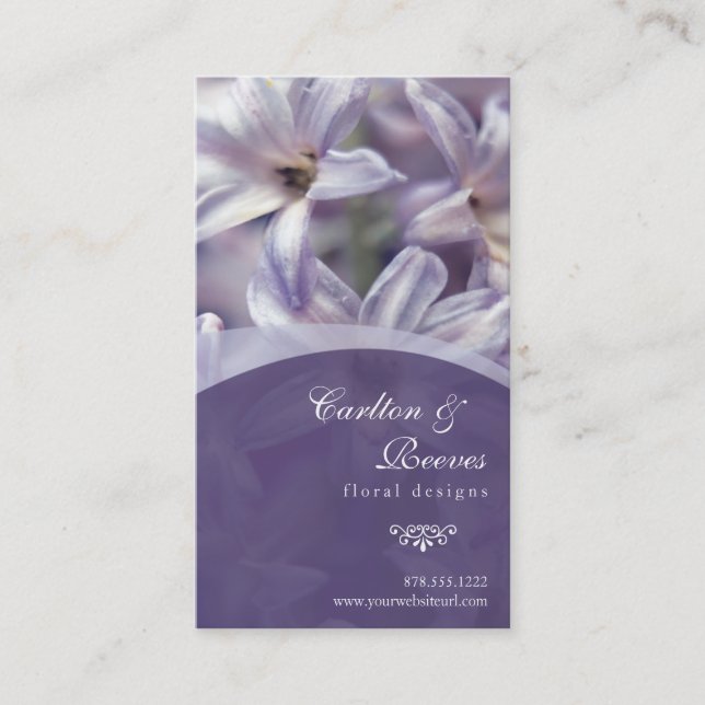 Hyacinth Blooms Business Card (Front)