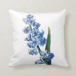 Hyacinth double vintage flower Redoute Cushion