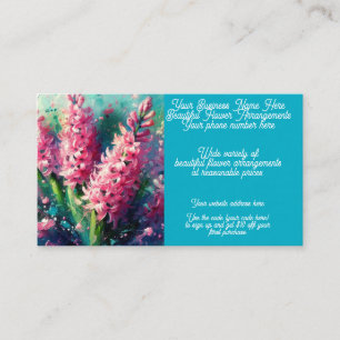 Hyacinth Florist Flower Arrangement Floral Shop Business Card