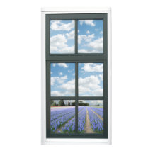 Hyacinth Flowers Spring Faux Window View Poster