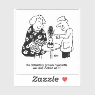 Hyacinth House Plant Pun Cartoon