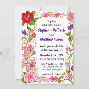 Hyacinth Love Constancy Renewal Loveliness Wedding Invitation