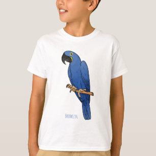 Hyacinth macaw bird cartoon illustration T-Shirt