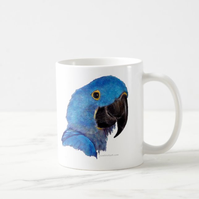 Hyacinth Macaw (dark design) Coffee Mug (Right)