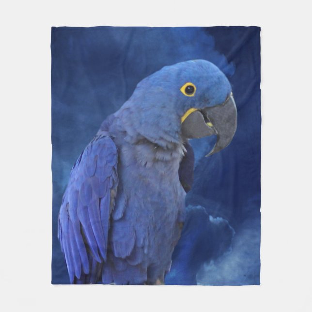 Hyacinth Macaw Fleece Blanket (Front)