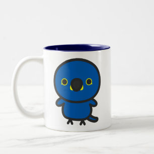 Hyacinth macaw Two-Tone coffee mug