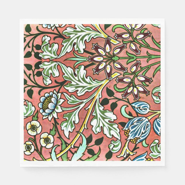 Hyacinth - William Morris Vintage Design Napkin (Front)