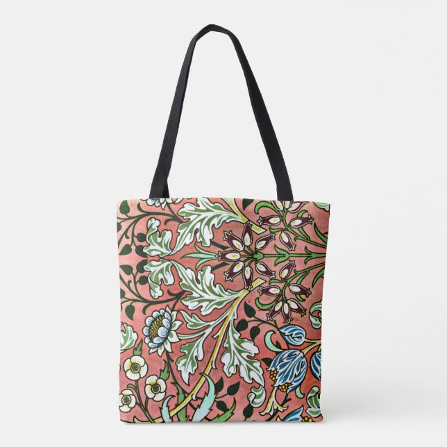 Hyacinth - William Morris Vintage Design Tote Bag (Back)