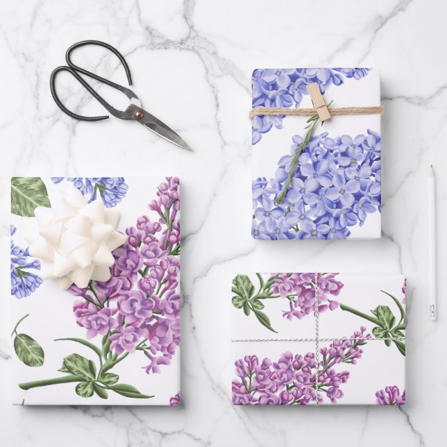 Hyacinth Wrapping Paper Sheets (Front)