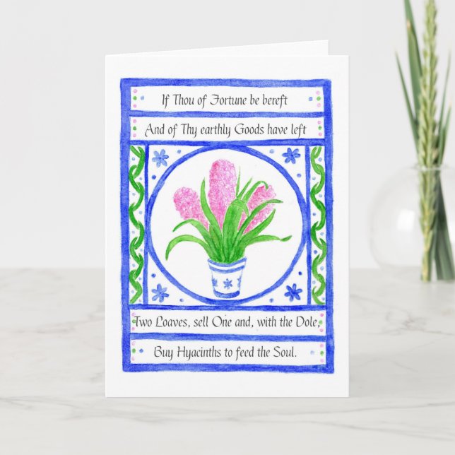 'Hyacinths' Greeting Card (Front)