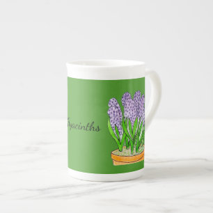 Hyacinths in Planter Bone China Mug
