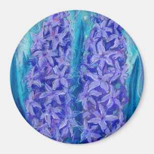 Hyacinths Sping Flower Easter Gift Floral Painting Magnet