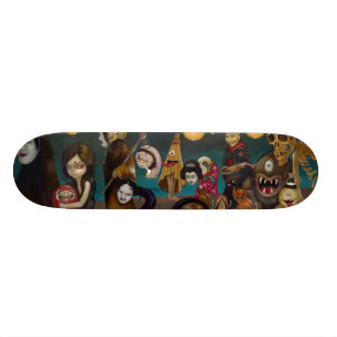 Hyakki Yako japan yokai gothic Skateboard