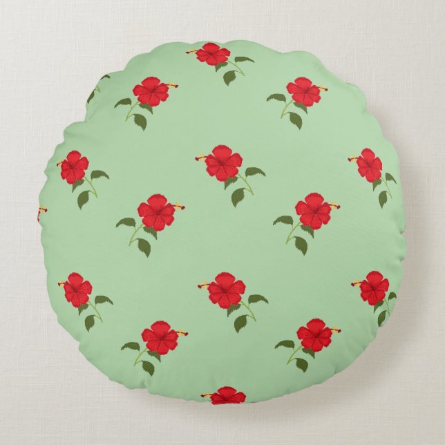 Hybiscus Round Cushion (Front)