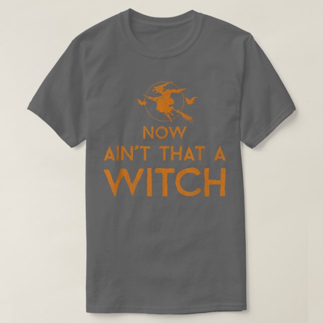 Hybrid Aint That a Witch Halloween  T-Shirt (Design Front)
