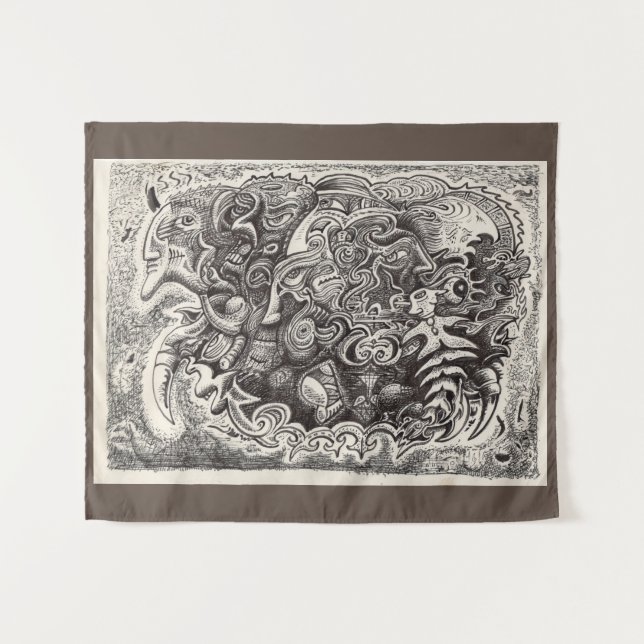 Hybrid Beast (full image) Tapestry (Front (Horizontal))