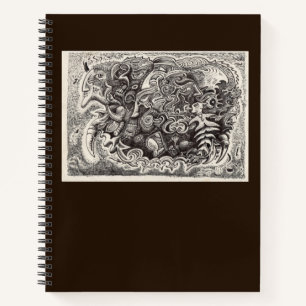 Hybrid Beast ink drawing  Notebook