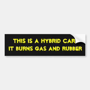 Hybrid car bumper sticker