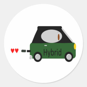 Hybrid Car Classic Round Sticker