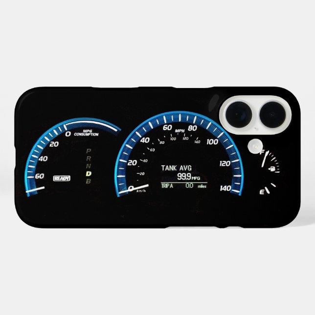 Hybrid Car Instrument Cluster Case-Mate iPhone Case (Back (Horizontal))